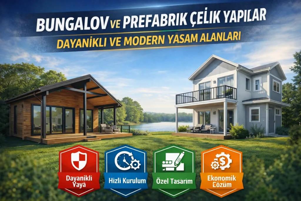 Bungalov ve Prefabrik Çelik Yapılar: Dayanıklı ve Modern Yaşam Alanları