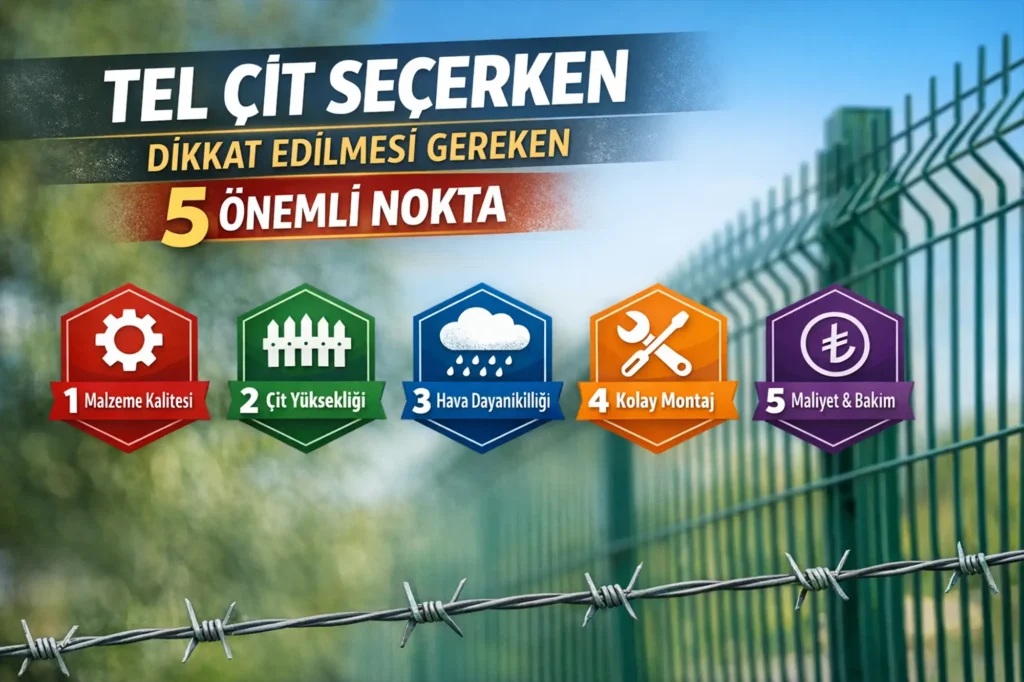 Tel Çit Seçerken Dikkat Edilmesi Gereken 5 Önemli Nokta